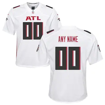 youth nike atlanta falcons white custom game jersey_pi38950